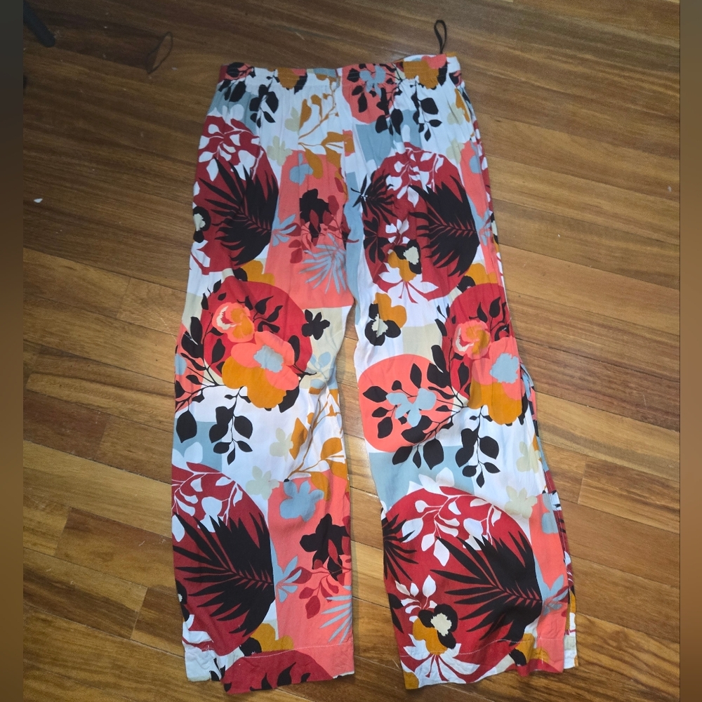 Colorful Abstract Patterned Pullon Pants 1X - Picture 2 of 10